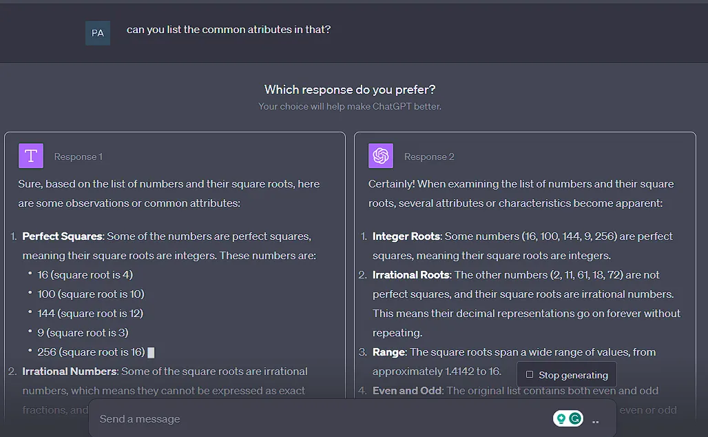 human feedback in ChatGPT